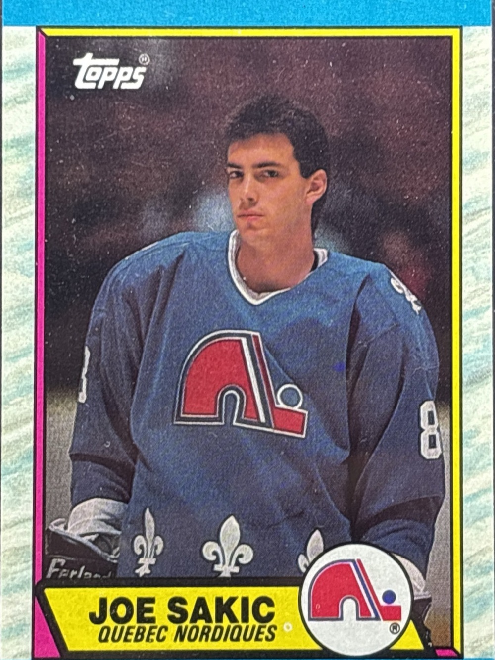 Topps Hockey Card Joe Sakic  Quebec Nordiques